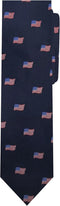 Jacob Alexander Men's Woven American Flags USA Navy Neck Tie - Slim...
