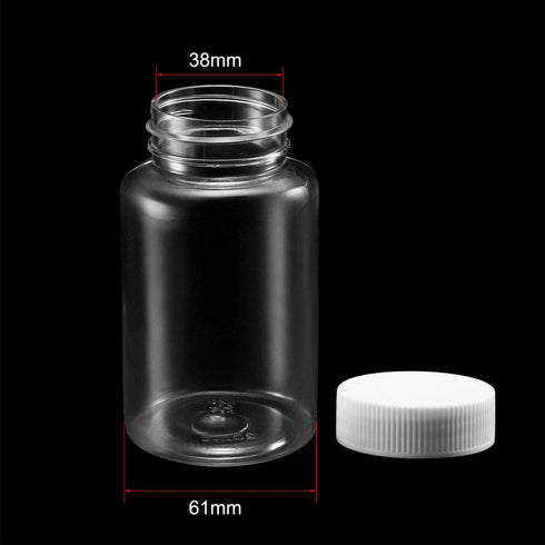 uxcell Plastic Lab Chemical Reagent Bottle 200ml/6.8oz Wide Mouth Sample Sealing Liquid Storage Container 10pcs...