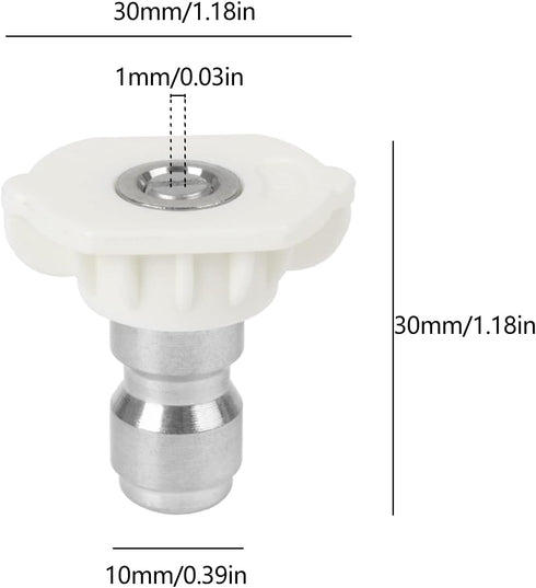 Larcele Pressure Washer Spray Nozzle Tip Set, Replacement Sprayer Nozzle Tips for Pressure Washers Accessories,1/4 Quick Connect, 4,500 PSI, 5 Pac...