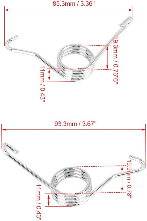 X AUTOHAUX 1 Pair Rear Caliper Parking Brake Lever Return Springs for VW Beetle Golf...