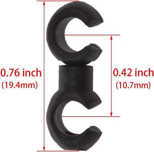 10 Pcs Bike Cable Clasps Bicycle Rotatable S-Hook Clips for Brake Cable MTB Bike Road Bicycle...