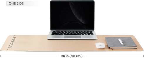 Dual Sided Leather Desk Mat - Waterproof Desk Pad for Office and Home - Desk Organization and Accessories - Ideal for Large Mouse Pad and Desk Mat...