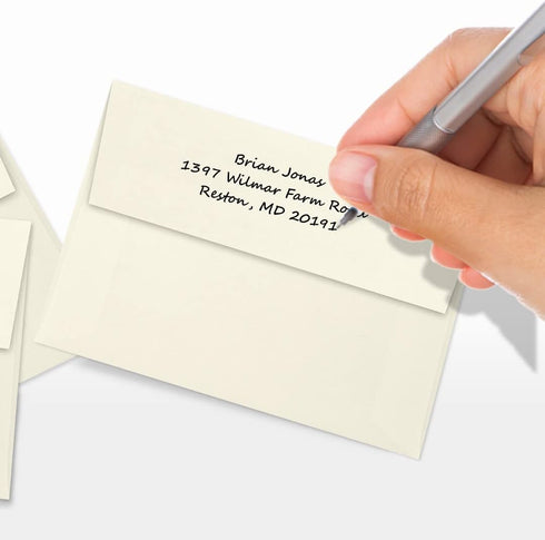 LUXPaper 4Bar A1 Invitation Envelopes | Peel & Press | 3 5/8" x 5 1/8" | Natural Linen | 80lb. Text | 50 Qty...