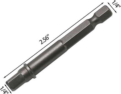 10Pcs 1/4 Inch Socket Adapter Set, Impact Driver Socket Adapter Hex Shank Square Socket Bit Adapter for Automotive DIY, Silver...