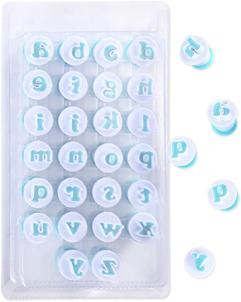 Alphabet Letters Molds, 26pcs Plunger Cutters, Fondant Cake Biscuit Mold,Cake Decorating Tools, Cookie Stamp Impress,Embosser Cutter, DIY Sugar Cr...