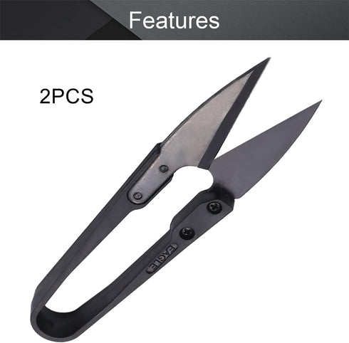 Utoolmart 105mm Sewing Trimming Scissors Nipper Embroidery Thrum Yarn Fishing Thread Beading Cutter Blue 2Pcs...
