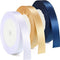 3 Rolls Graduation Ribbon Class of 2025 Double Face Satin Ribbon 1/2 Inch 25 Yards Satin Ribbons for Graduated DIY Bows Party Decoration Wedding W...