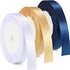 3 Rolls Graduation Ribbon Class of 2025 Double Face Satin Ribbon 1/2 Inch 25 Yards Satin Ribbons for Graduated DIY Bows Party Decoration Wedding W...