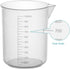 stonylab Plastic Beaker Set, Clear Plastic Graduated Beaker with Pouring Spout Measuring Beaker Set Liquid Cup Container in 5 Sizes, 50 ml/100 ml/...