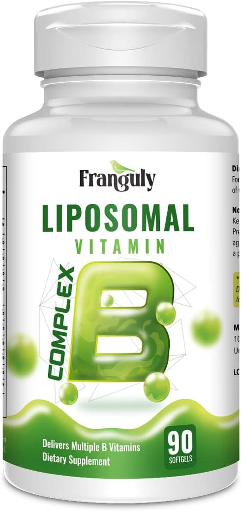 Active B Complex Liposomal B Vitamins with Choline Inositol, 90 Softgels High Potency B1, B2, B3, B5, B6, Biotin, Folate, Methylated B12- Immune, ...