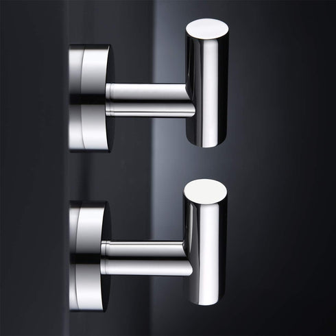 Hoooh Towel Hook, SUS 304 Stainless Steel Coat/Robe Clothes Hook for Bath Kitchen Garage Wall Mounted (2 Pack), Polished Chrome, B100-CH-P2...