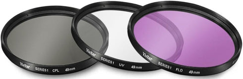 49mm 7PC Filter Set for Canon EF 50mm f/1.8 STM Lens - Includes 3 PC Filter Kit (UV-CPL-FLD) and 4PC Close Up Filter Set (+1+2+4+10)...