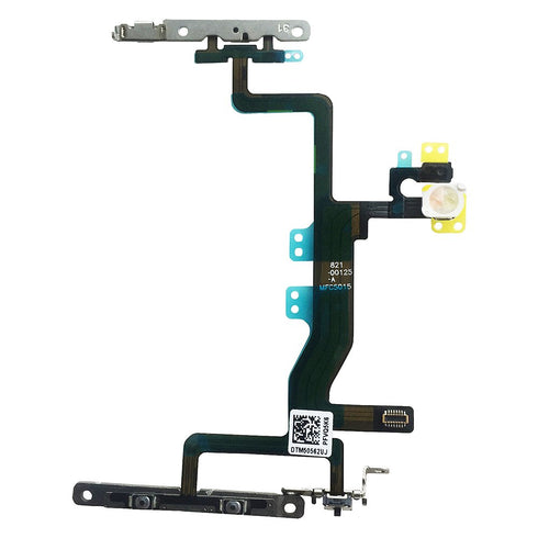 Johncase New OEM Power Volume Button Control Switch On/Off + Flash Light + Mic + Mute Connector Flex Cable w/Bracket Replacement Parts Compatible ...