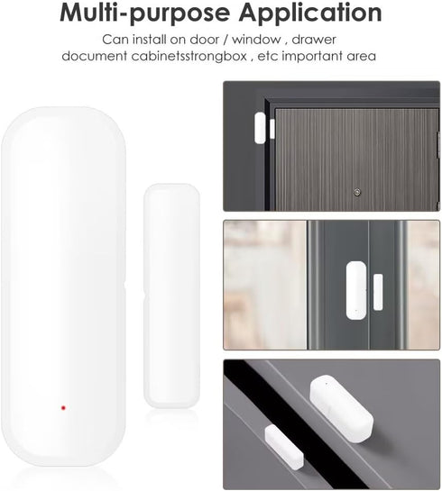 Door and Window Sensors WiFi,Smart Door Open/Closed Detectors for Home Security 1pack(Battery not Included)......
