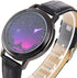 LED Touch Screen Watch Unique Cool Watch Meteor Shower/Wish Tree Brain/Universe Milky Way/Simple Black Dial Watch with Soft Leather Strap Black Ba...