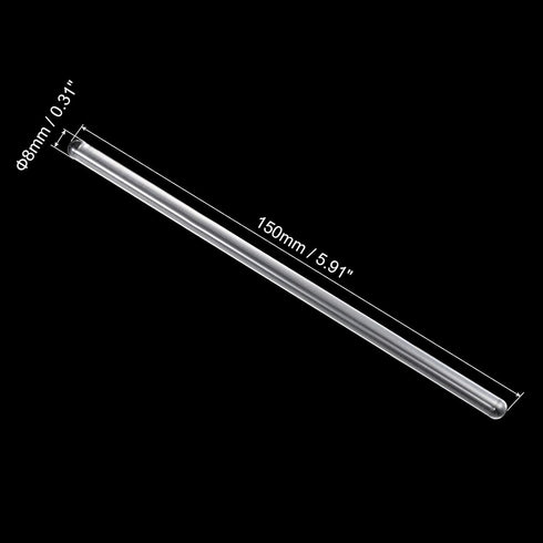 MECCANIXITY 3.3 Borosilicate Glass Stick 5.9" Length 8mm Dia Stir Rod Mixing Tools 8Pcs...