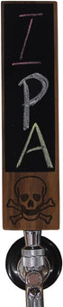 Sports Bar Beer Keg Tap Handle, Zombie Keg Handles for Bar Brewery, Walnut Wood with Chalkboard, 8" L X 2" W...