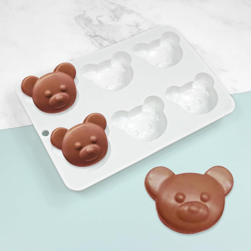 6 Cavity Bear Silicone Chocolate Mold DIY Cake Accessories Molds Kitchen Ice Cubes Biscuit Pastry Manual Baking Mould...