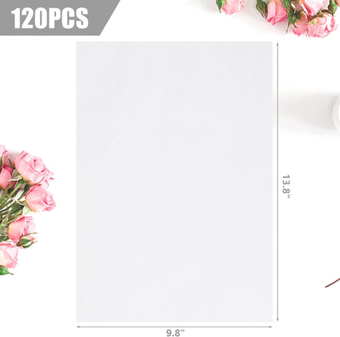 Koogel 120 Sheets White Tissue Paper Bulk, 20x14in White Art Paper Tissue Paper Gift Wrapping for DIY Project Weddings Birthday Holiday Crafts Dec...