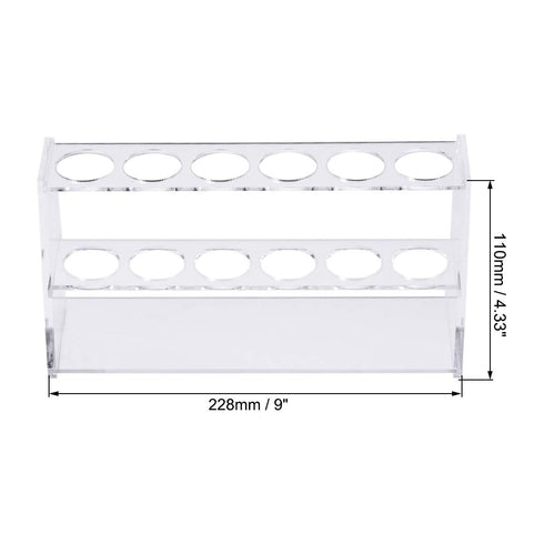 uxcell Acrylic Test Tube Holder Lab Stand Rack 6 Wells for 100ml Centrifuge Tubes Laboratory Clear...