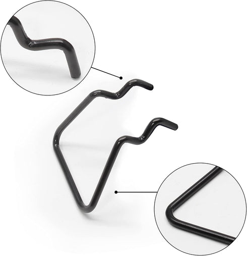 16Pcs Pegboard Plier Holders, Stainless Steel Double Loop Pegboard Hooks, Black Shelving Display Hooks for Shop Store Supermarket Hanging Tools...
