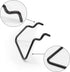 16Pcs Pegboard Plier Holders, Stainless Steel Double Loop Pegboard Hooks, Black Shelving Display Hooks for Shop Store Supermarket Hanging Tools...