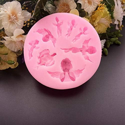 8 Fairy Sizes Shapes Angel Baby 3D Boy Wing Silicone Mold Tools for Make Chocolates Hard Candies Desserts Ice Candles Soap Baking Cake Decor...