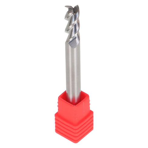 Carbide Alu-Power Square End Mill 3 Flute 1/4 Inch 45 Degree Helix, Tungsten Steel...