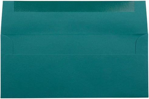 JAM PAPER #10 Business Premium Envelopes - 4 1/8 x 9 1/2 - Teal - 50/Pack...