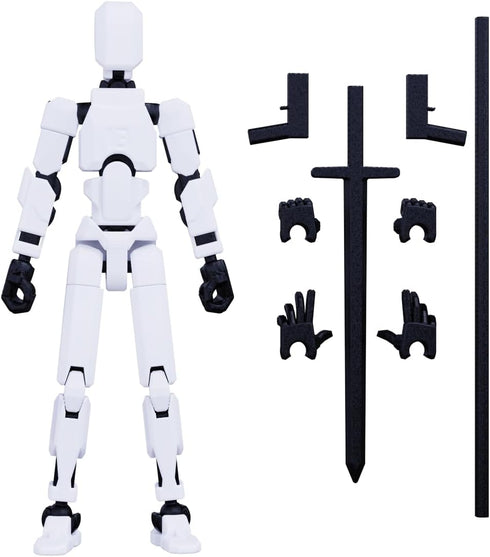 MerryXD Titan 13 Action Figure, Lucky 13 Action Figure T13 Action Figure 3D Printed Multi-Jointed Movable, Nova 13 Action Figure Dummy 13 Action F...