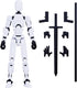 MerryXD Titan 13 Action Figure, Lucky 13 Action Figure T13 Action Figure 3D Printed Multi-Jointed Movable, Nova 13 Action Figure Dummy 13 Action F...