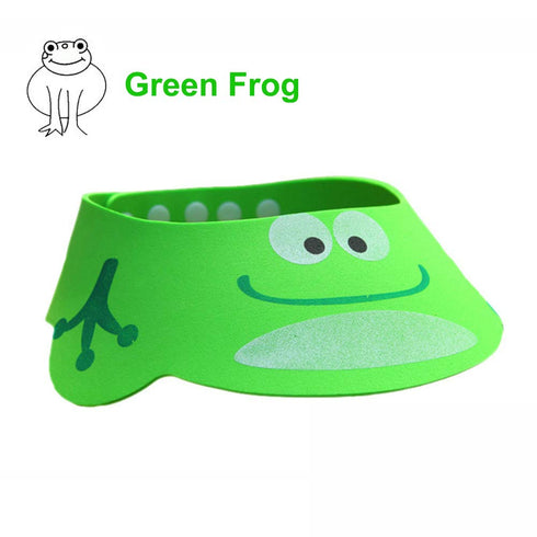 3PCS Baby Shower Bathing Cap Cartoon Frog Pig Bear Shampoo Hat Protection Bathing Visor Cap with Four Gear Adjustments By Rely2016...