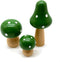 3Pcs Mini Mushrooms Miniature Figurines Wooden Mushrooms Fairy Garden Accessories for Micro Landscape Miniature Garden Flower Pots Bonsai Craft De...