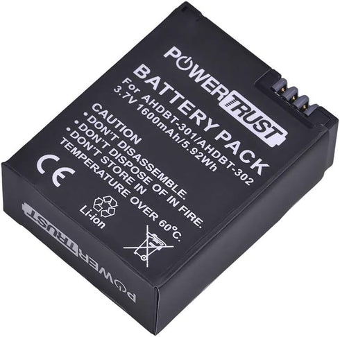 3Pcs 3.7V 1600mAh AHDBT-301 Battery for GoPro Hero3 AHDBT301 AHDBT-302 AHDBT-201 Li-ion Camera Battery and LCD USB Dual Charger...