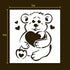 Teddy Bear Stencil | Teddy Bear Kids Children Party Stencils for Painting on Wood, Glass, Wall, Rock, Fabric, Walls, Canvas, Glassware | Bear Sten...