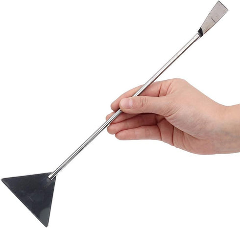 2Pcs Stainless Steel Aquarium Spatula Long Sand Spatula Scrapers Shovel Fish Tank Aquatic Plant Tools for Aquarium Accessories, 12.59 Inches (Silv...