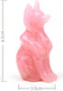 AITELEI Natural Hand Carved Pink Rose Quartz Fox Statue Charm Good Luck Grouding Stone Protection for Home Decora...