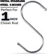 WHITECLOUDZ 30-Pack Silver S Hooks for Hanging Plants, Stainless Steel S hooks for hanging heavy-duty, Closet Hooks for Hanging Clothes, Durable k...