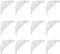 12PCS 90 Degree Cabinet Triangle Bracket Plastic White Corner Support Braces for Furniture Cabinets and Other Accessories...