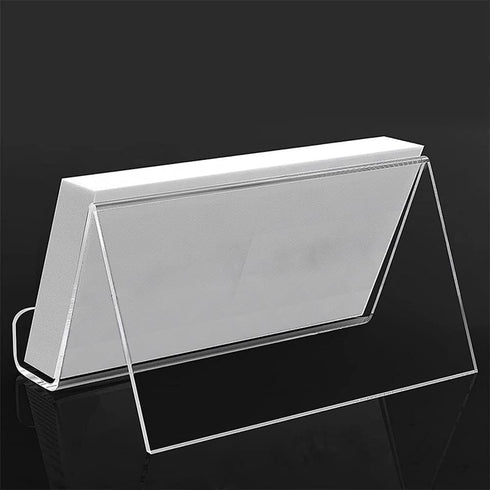 2PCS Clear Acrylic Business Card Holder Cards Stand Case for Desk Display Vertical Business Card Stand Desktop Business Card Organizer...
