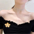Yellow Flower White Pearl Brooch Gold Autumn Flower Pins Autumn Fall Flower Broach for Mother Wife GF Wedding Bridal Bouquet Party Charm Flower Pi...