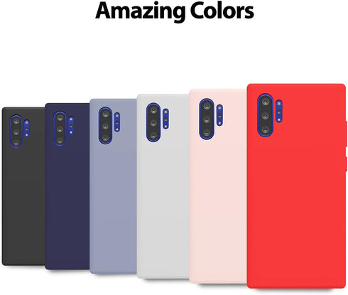 GOOSPERY Liquid Silicone Case for Galaxy Note 10 Plus (2019) Silky-Soft Touch Full Body Protection Shockproof Cover Case with Soft Microfiber Lini...