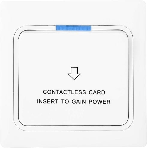 Power Card Sensor Hotel Power Card, Hotel Energy Saving Switch Light Switch Key Plate Extender 3.4x3.4in 100 Times Aging Tests Qualified White For...