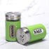 Salt and Pepper Shakers Stainless Steel and Glass Set with Adjustable Pour Holes (Green)...