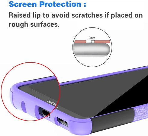 Asuwish Phone Case for Nokia 6.2/7.2 with Tempered Glass Screen Protector and Slim Stand Hybrid Heavy Duty Rugged Protective Cell Cover Nokia6.2 N...