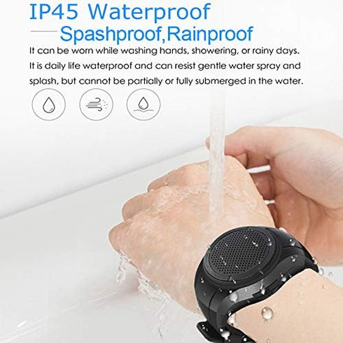Wearable Portable Waterproof Bluetooth Speaker Watch X10 Clip Speaker MP3 Player Handsfree Clear Call Speakerphone,TWS,SD Card Slot,Selfie for Wor...