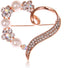 Heart Brooch For Women Cluster Pave Clear Crystal Love Heart Pearl Brooch Pin Wedding Party Clothes Accessories...
