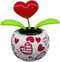 Red Solar Powered Dancing Figurines, Solar Dance Flower, Heart Swing Dancing Flower in Pots, Shaking Head Ornament Car Dashboard Decoration Gift f...