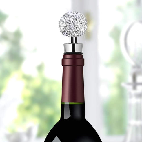 Soleebee Bling Decorative Wine Stoppers,Wine Bottle Stopper with Crystal Rhinestone, Beverage Bottle Stoppers for Gifts, Bar, Holiday Party, Weddi...