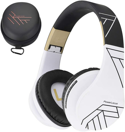 PowerLocus Bluetooth Over-Ear Headphones, Wireless Stereo Foldable Headphones Wireless and Wired Headsets with Built-in Mic, Micro SD/TF, FM for i...